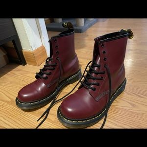 Dr. Marten's 1460 Originals Cherry Red Boots EUC Like New Docs